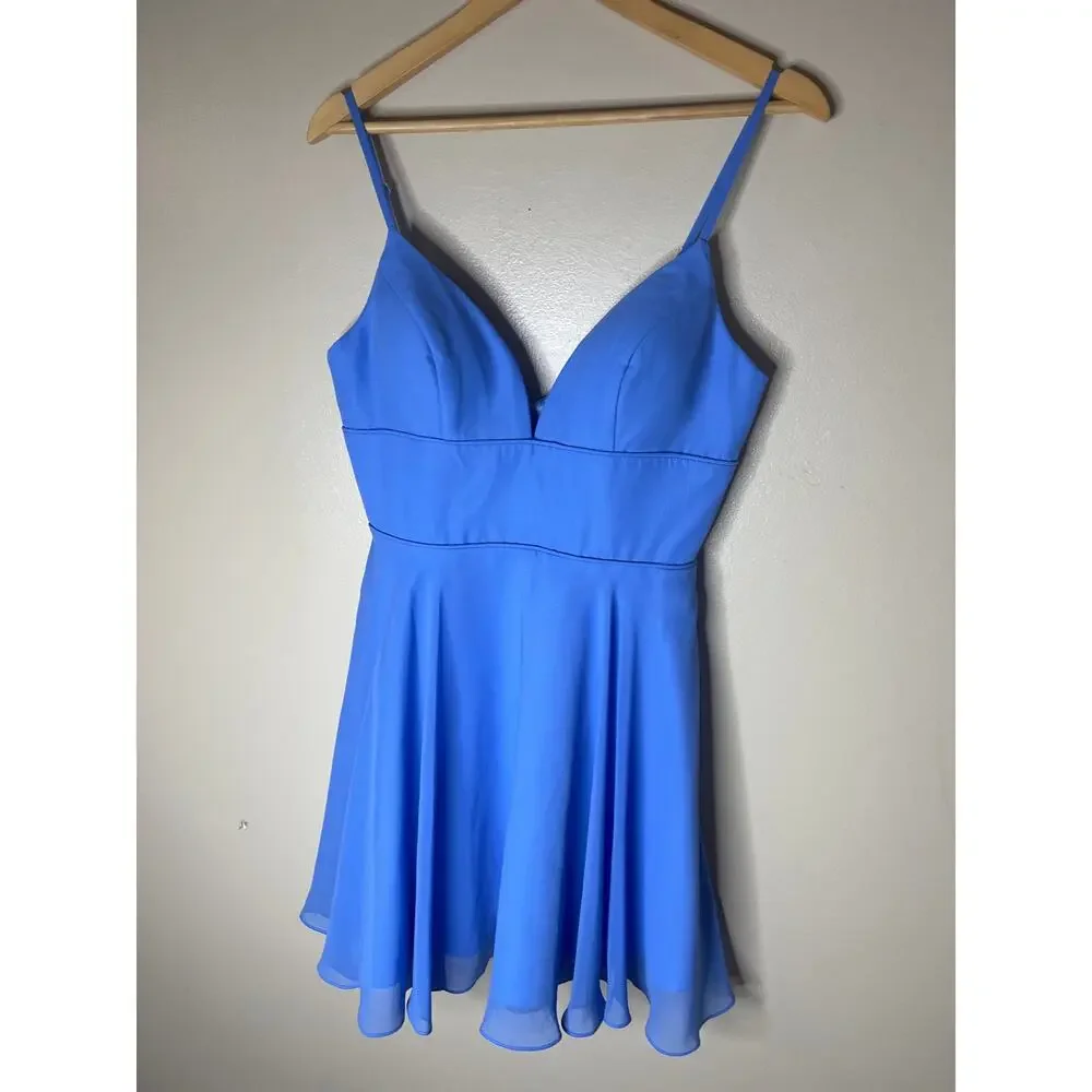 NWT Lucci Lu Periwinkle HOCO Cocktail Party Dress  - Size 10 - Picture 4 of 10